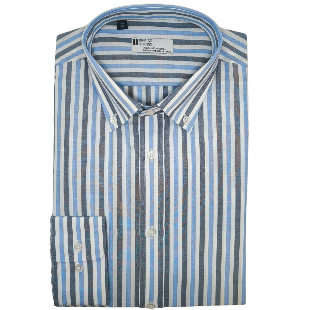 Camisa Button Down Riscas 2 Tons