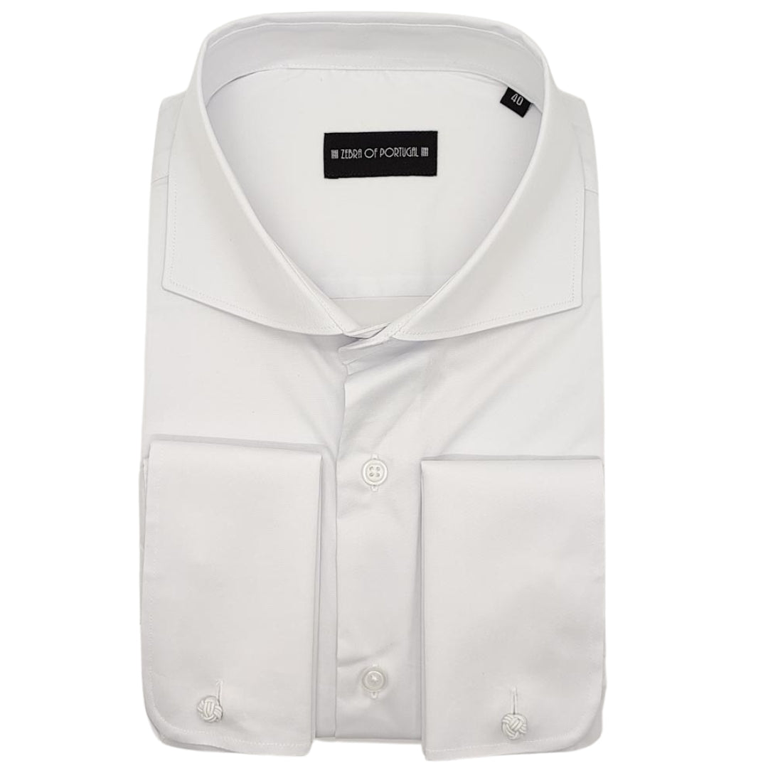 Camisa Clássica Branca (Off White) Punho Duplo