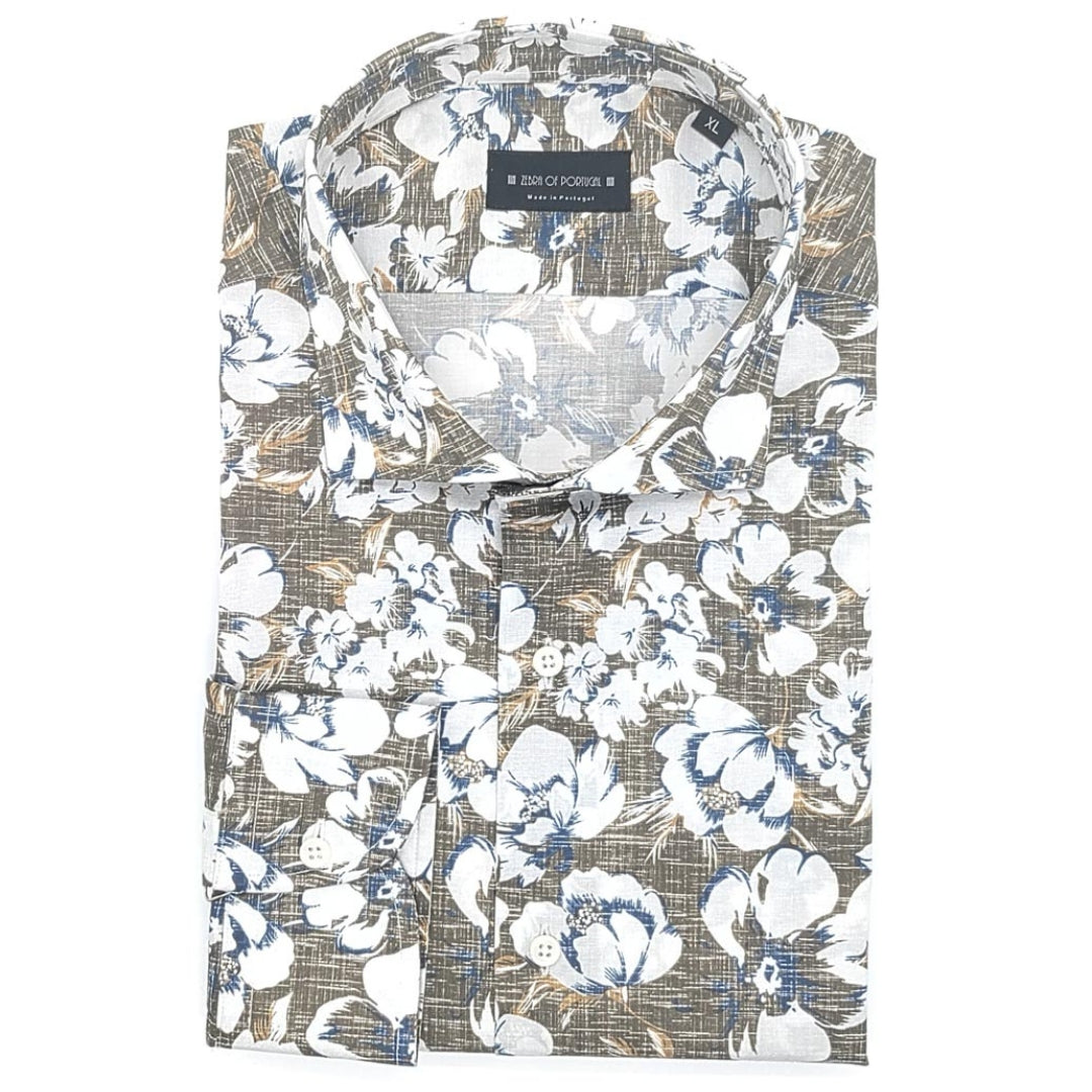 Camisa Com Print De Flores