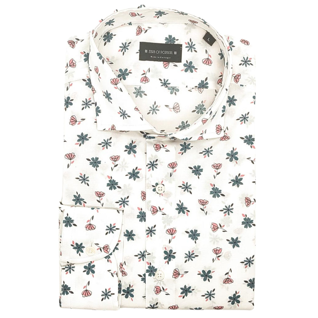 Camisa Com Print Micro Flores