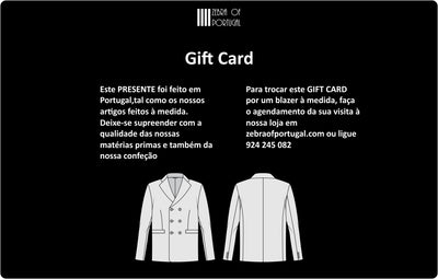 E-Gift Card: Roupa por medida – Vestuário único