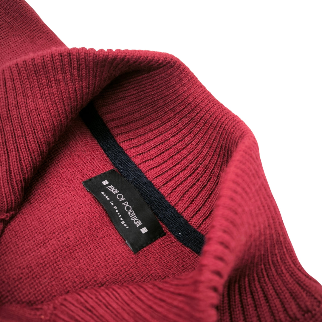 Malha Camionista Merino Bordeaux