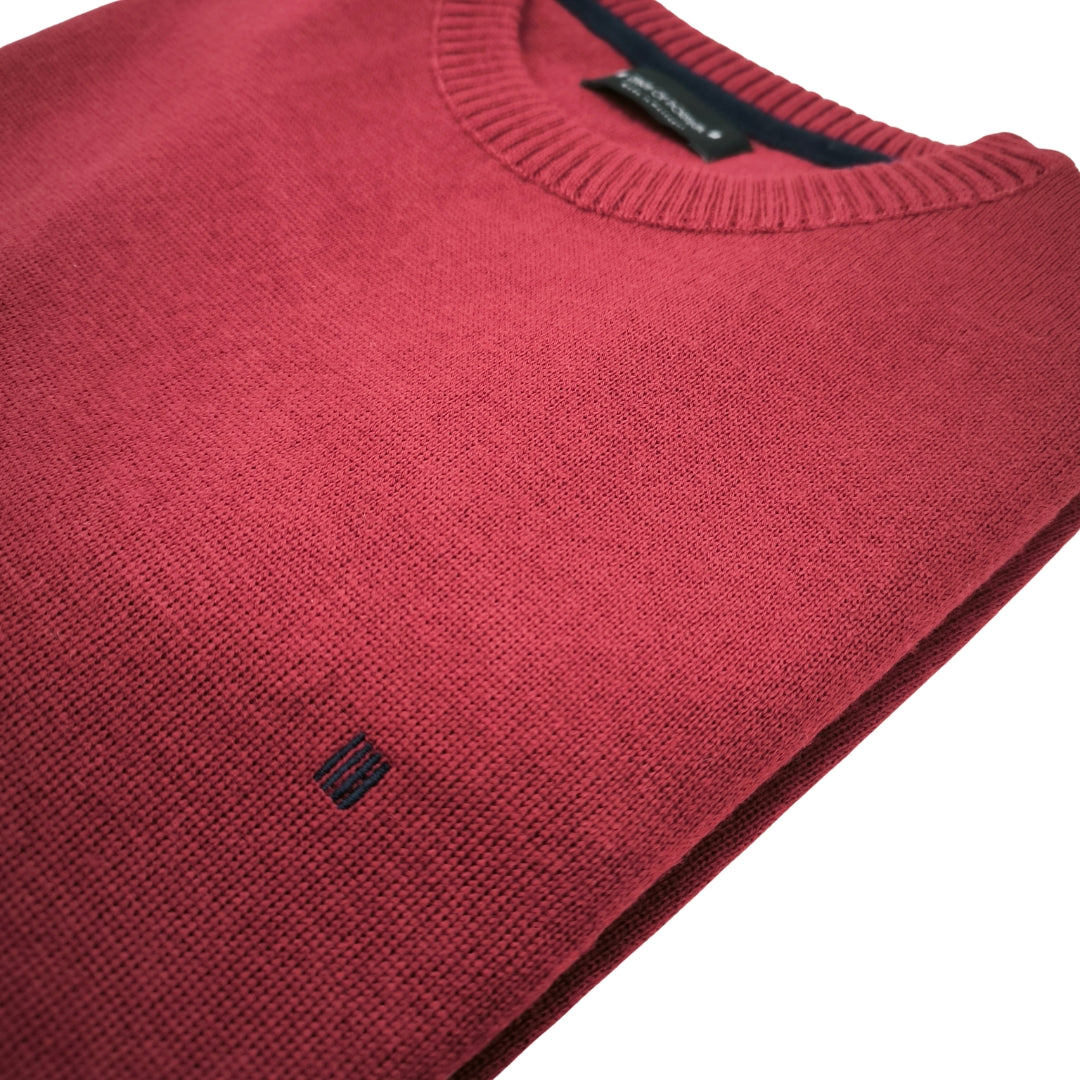 Malha Gola Redonda Merino Bordeaux