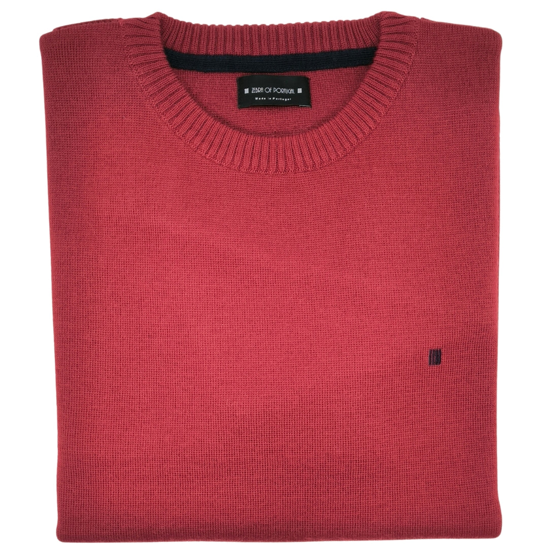 Malha Gola Redonda Merino Bordeaux