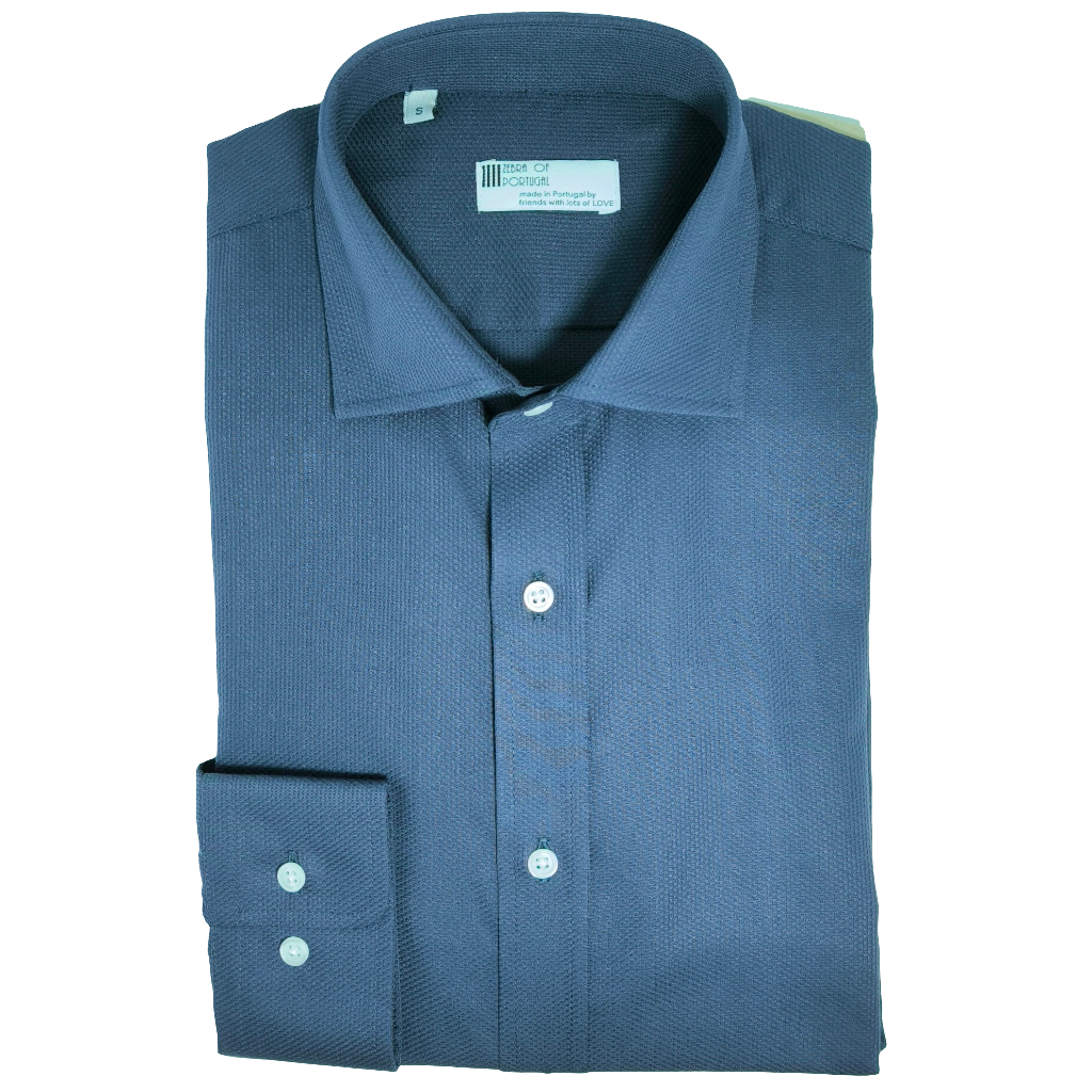 Camisa Casual Azul Escura